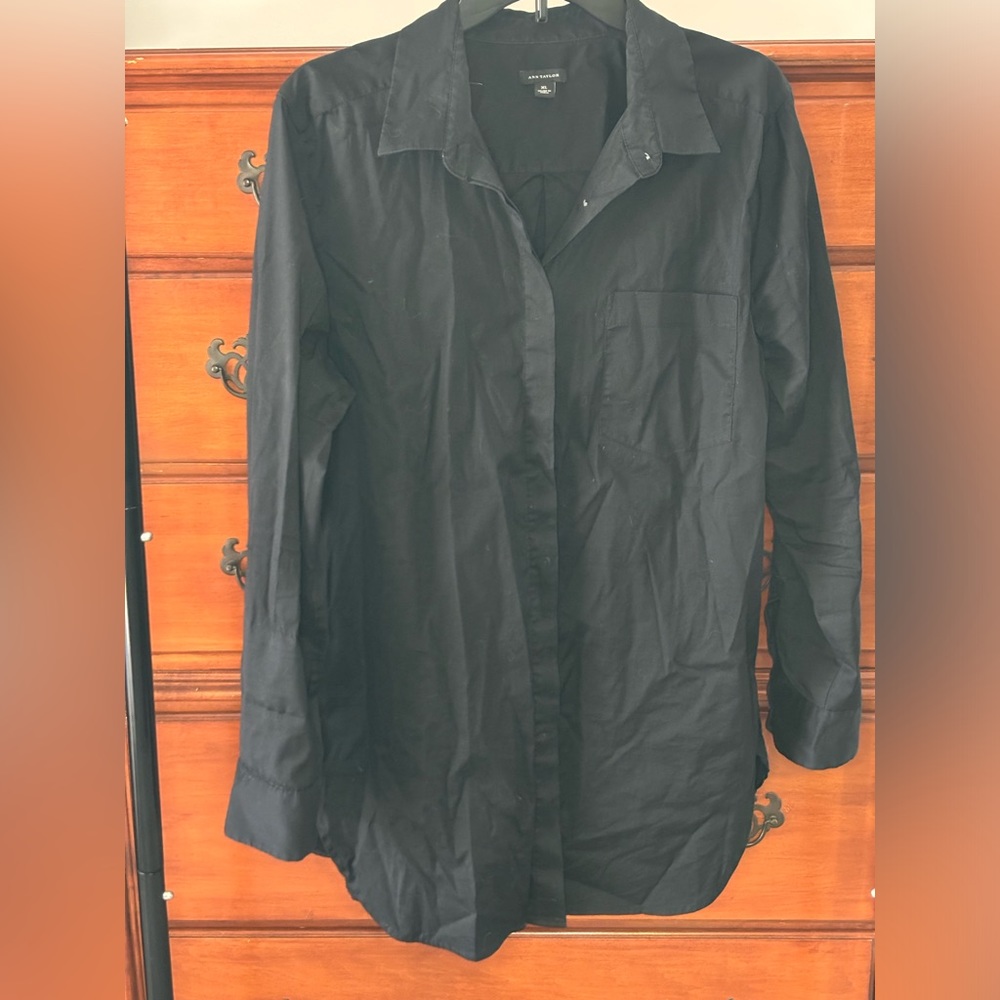 Ann Taylor black button up